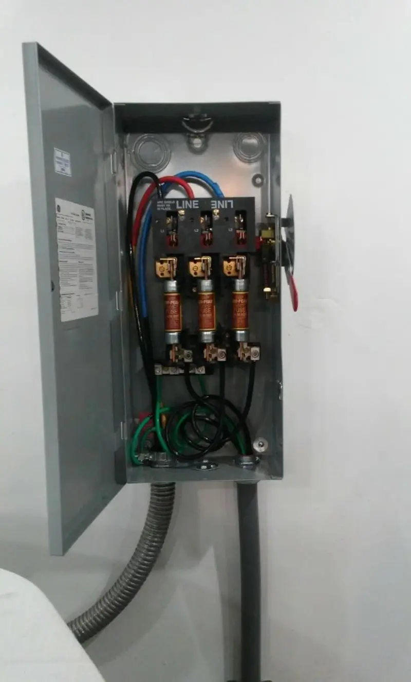 Three-phase disconnect switch installed for Electrical Wiring & Rewiring in Addison