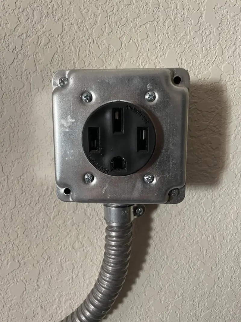 NEMA 14-50 outlet installed for Electrical Panel Upgrade in Addison